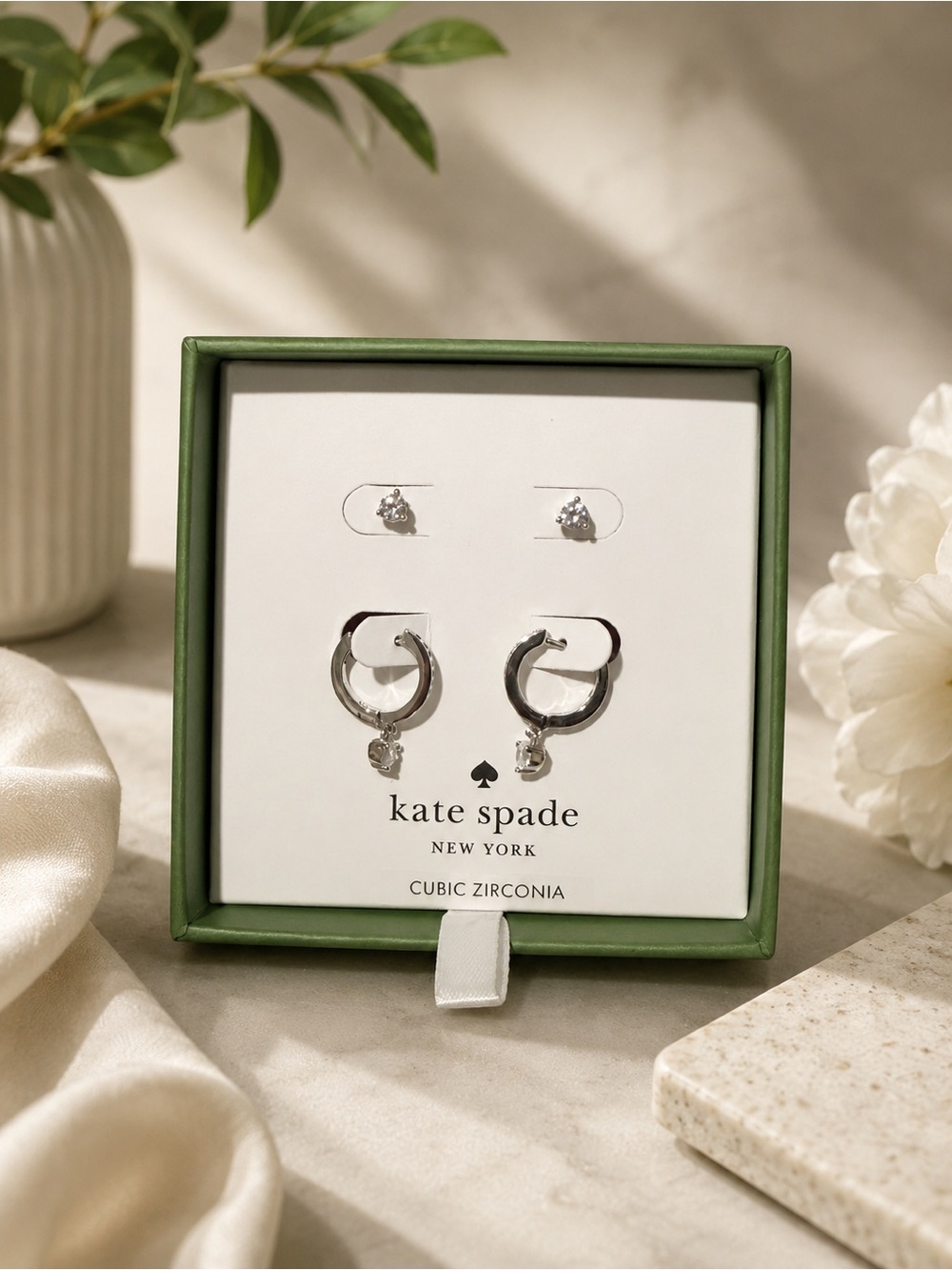 NWT Kate Spade earrings in silver